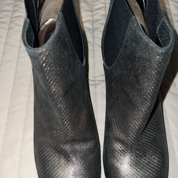 Chanel Embossed Lambskin Calfskin CC Cap Toe Ankle Boots - Picture 8 of 9